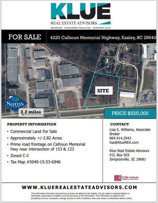 FOR SALE-4220 Calhoun Memorial Hwy, Easley