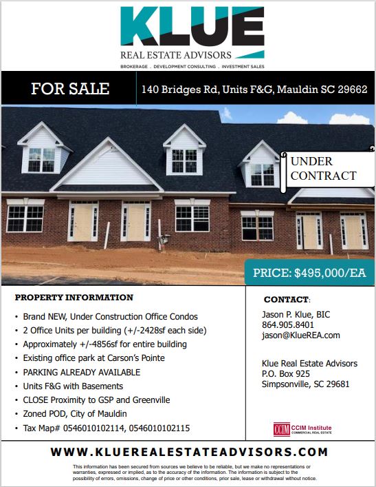 Last Unit FOR SALE-140 Bridges Rd, Mauldin