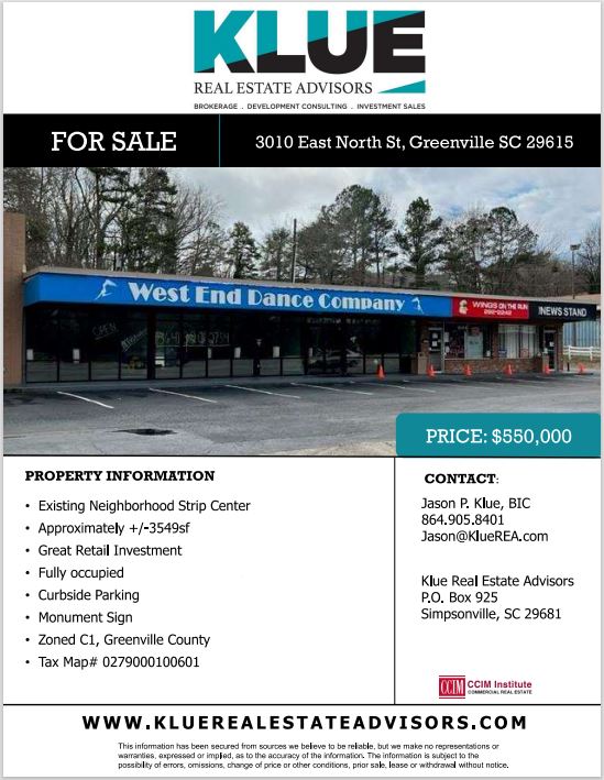 FOR SALE-3010 E. North St, Greenville