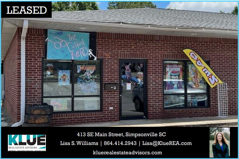 LEASED-413 SE Main St, Unit G, Simpsonville