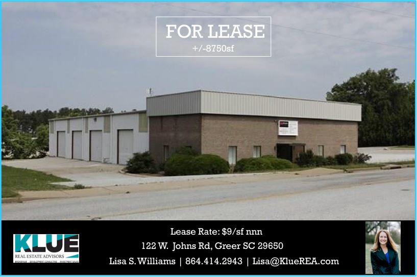 FOR LEASE-122 W. Johns Rd, Greer