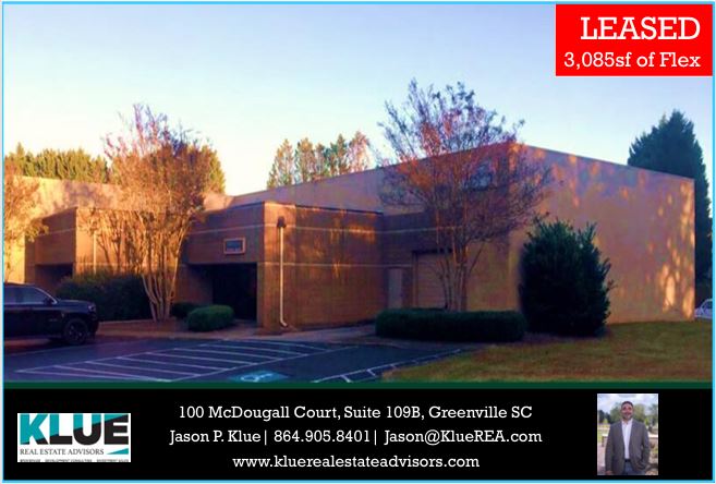 LEASED-100 McDougall Court, Suite 109B, Greenville