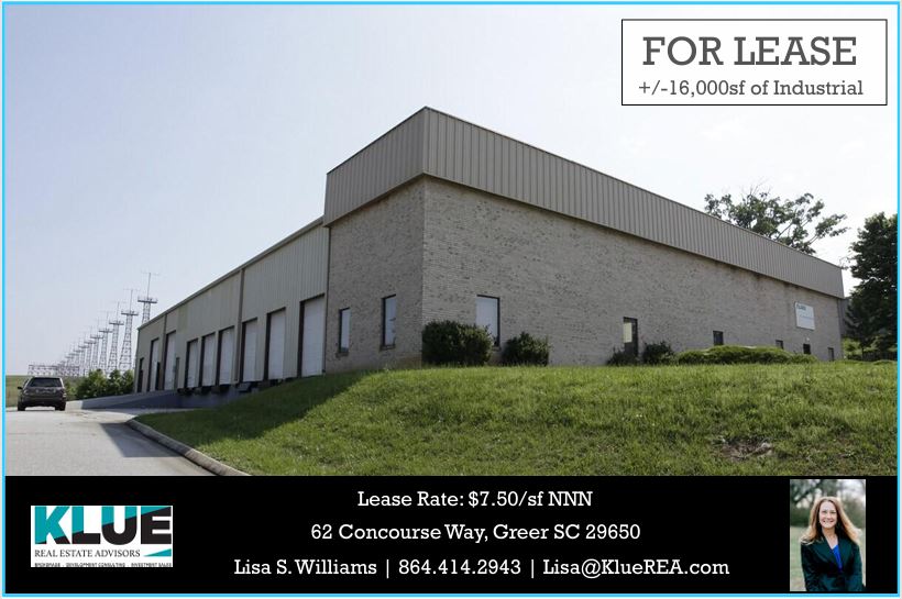 FOR LEASE-62 Concourse Way, Greer