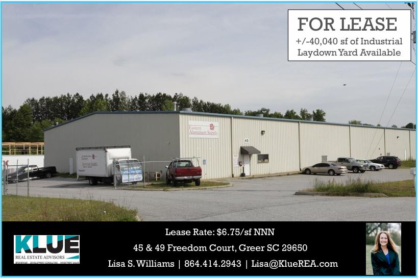 FOR LEASE-45/49 Freedom Court, Greer